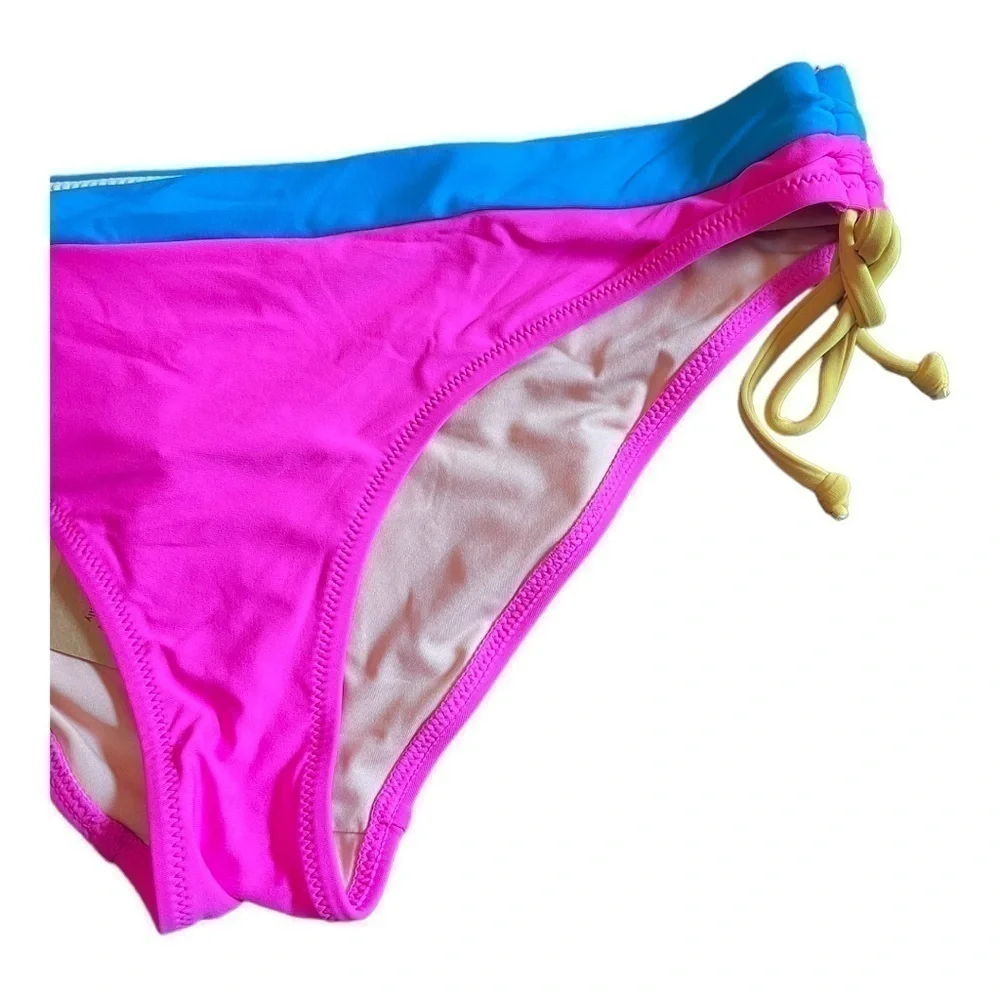 J Crew pink and blue bikini bottom